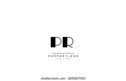 Alphabet letters Initials Monogram logo PR, PR INITIAL, PR letter