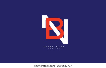Alphabet letters Initials Monogram logo BN, NB, B and N