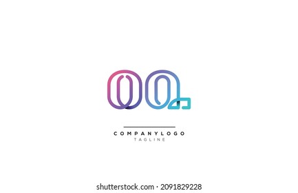Alphabet letters Initials Monogram logo OQ, OQ INITIAL, OQ letter