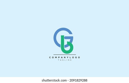 Alphabet letters Initials Monogram logo GB, GB INITIAL, GB letter