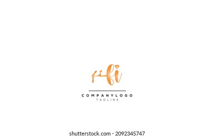 Alphabet letters Initials Monogram logo FI, FI INITIAL, FI letter