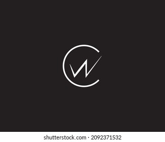 Alphabet letters Initials Monogram logo CW, WC, C and W