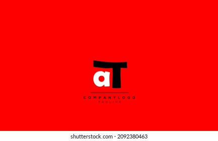 Alphabet letters Initials Monogram logo AT, AT INITIAL, AT letter