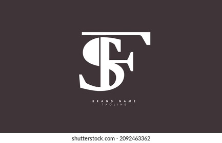 Alphabet letters Initial Monogram Logo SF, FS, S und F