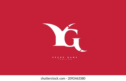 Alphabet letters Initials Monogram logo YG, GY, Y and G