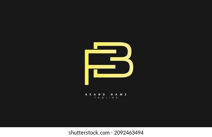 Alphabet letters Initials Monogram logo FB, BF, F and B