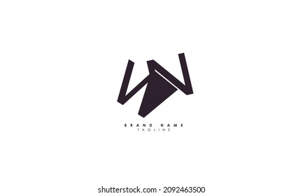Alphabet letters Initials Monogram logo WV, VW, W and V