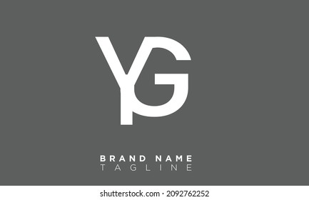 Alphabet letters Initial Monogram Logo YG, GY, Y und G