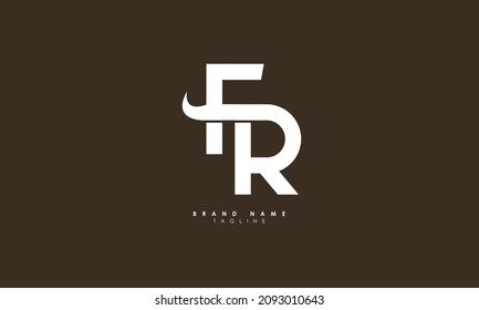Alphabet letters Initials Monogram logo FR, RF, F and R