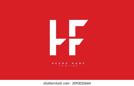 Alphabet letters Initials Monogram logo HF, FH, H and F