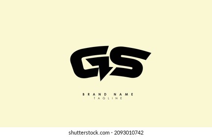 Alphabet letters Initials Monogram logo GS, SG, G and S
