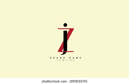 Letras alfabéticas Iniciales Logotipo Monograma JZ, ZJ, J y Z