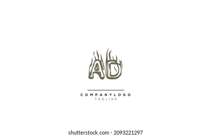 Alphabet letters Initials Monogram logo AA, AD INITIAL, AD letter