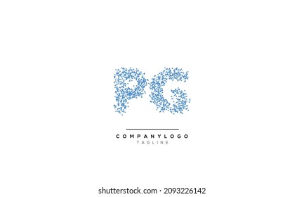 Alphabet letters Initials Monogram logo PG, PG INITIAL, PG letter