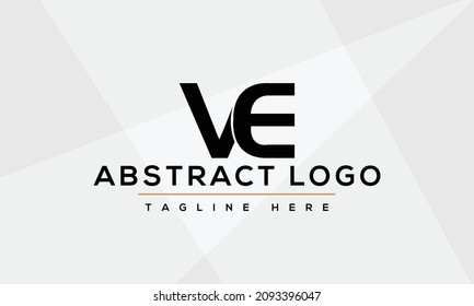 Letras alfabéticas Iniciales Logotipo de monograma VE, VE, E y V