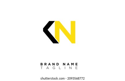 Alphabet Letters Initials Monogram Logo Kn Stock Vector (Royalty Free ...