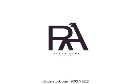 Alphabet letters Initials Monogram logo RA, AR, R and A