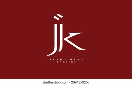 Alphabet letters Initial Monogram Logo JK, KJ, J und K