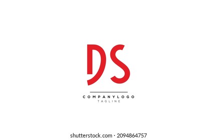 Alphabet letters Initials Monogram logo DS, DS INITIAL, DS letter