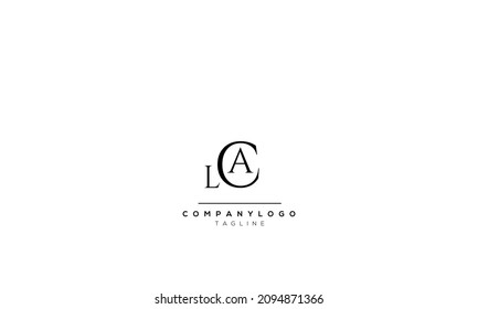 Alphabet letters Initials Monogram logo LA, LA INITIAL, LA letter