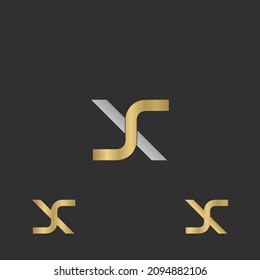 Alphabet letters Initials Monogram logo XS SX