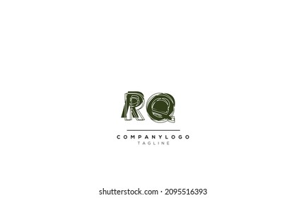 Letras alfabéticas Iniciales Logo Monograma RQ, RQ INITIAL, letra RQ