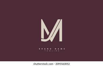 Alphabet letters Initials Monogram logo JM, MJ, J and M