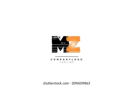 Alphabet letters Initials Monogram logo MZ, MZ INITIAL, MZ letter