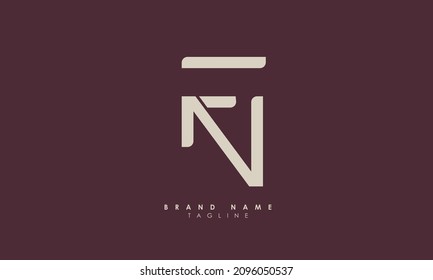 Alphabet letters Initials Monogram logo FN, NF, F and N