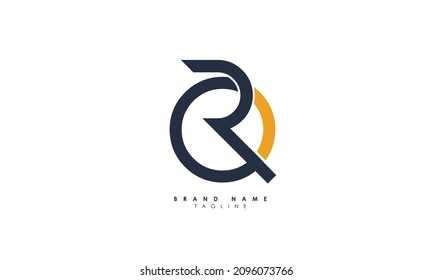Letras alfabéticas Iniciales logotipo de monograma RO, OR, R y O