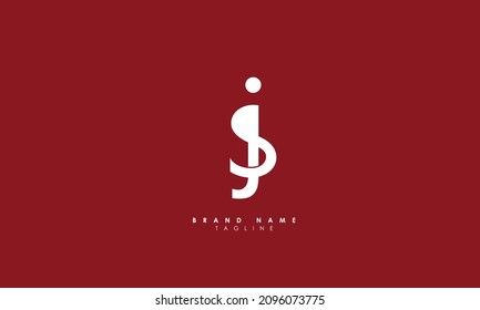 Alphabet letters Initials Monogram logo JS, SJ, J and S