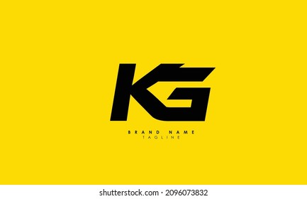Alphabet letters Initials Monogram logo KG, GK, K and G