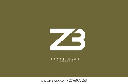 Alphabet letters Initials Monogram logo ZB, BZ, Z and B