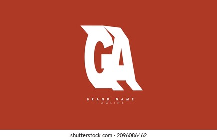 Alphabet letters Initials Monogram logo GA, AG, G and A