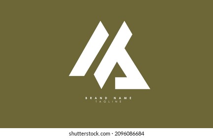 Alphabet letters Initials Monogram logo HA, HA, A and 