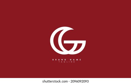 Alphabet letters Initials Monogram logo CG, GC, C and G