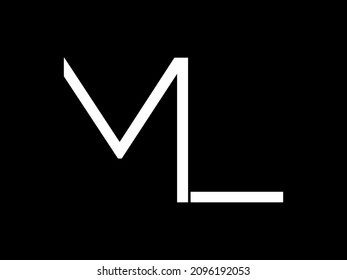 Alphabet letters Initials Monogram logo ML, LM, M and L