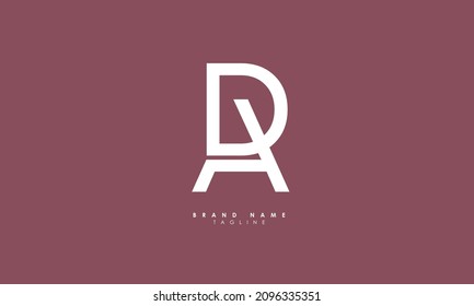 Letras alfabéticas Iniciales logotipo de monograma DA, AD, D y A