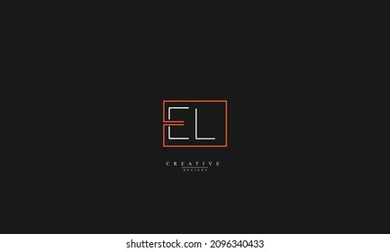 Alphabet letters Initial Monogram Logo EL LE L L