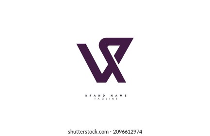 Alphabet Buchstaben Initial Monogram Logo VX, XV, V und X