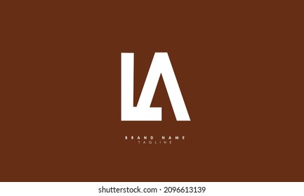 Alphabet letters Initials Monogram logo LA, AL, L and A
