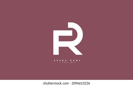 Letras alfabéticas Iniciales Logotipo de monograma FR, RF, F y R