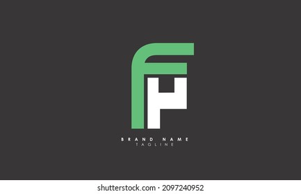 Alphabet letters Initials Monogram logo FP, PF, F and P