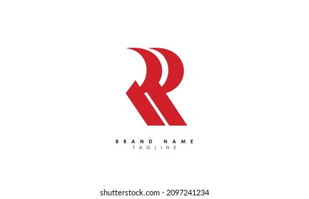 Letras alfabéticas Iniciales logotipo de monograma RR