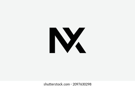 Alphabet letters Initials Monogram logo NX XN N X 