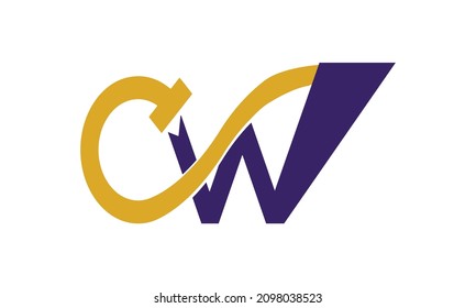 Alphabet letters Initials Monogram logo CW, WC, C and W