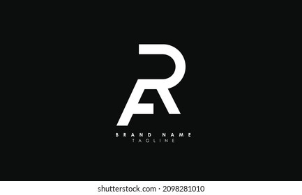 Alphabet letters Initials Monogram logo AR, RA, A and R