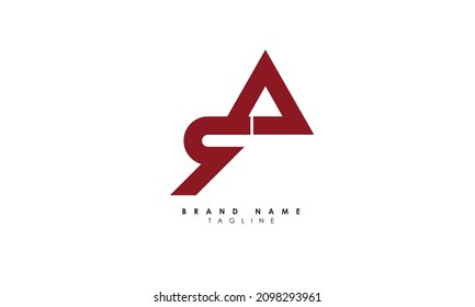 Alphabet letters Initials Monogram logo RA, AR, R and A