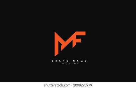 Alphabet letters Initials Monogram logo MF, FM, M and F