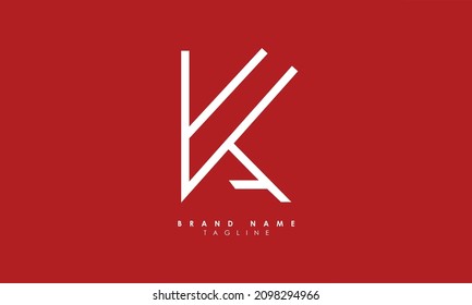 Alphabet letters Initials Monogram logo KA, AK, K and A